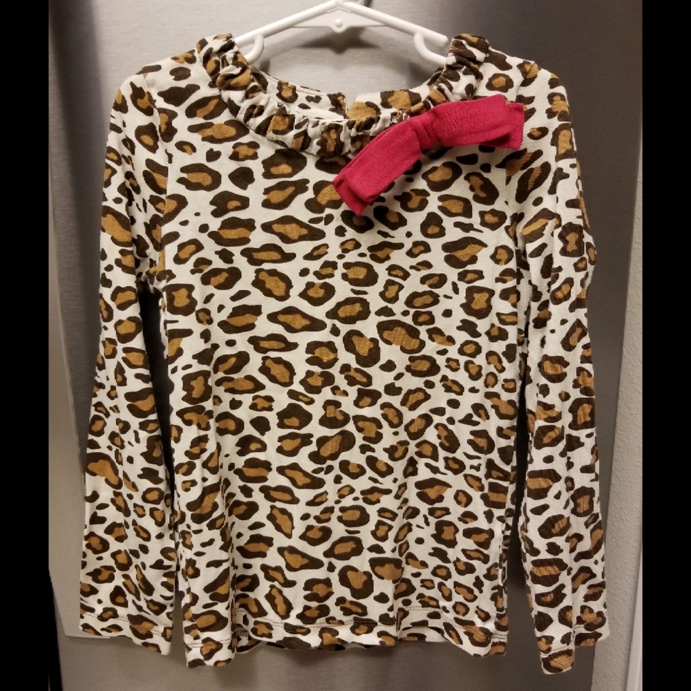 Girls leopard long sleeve top